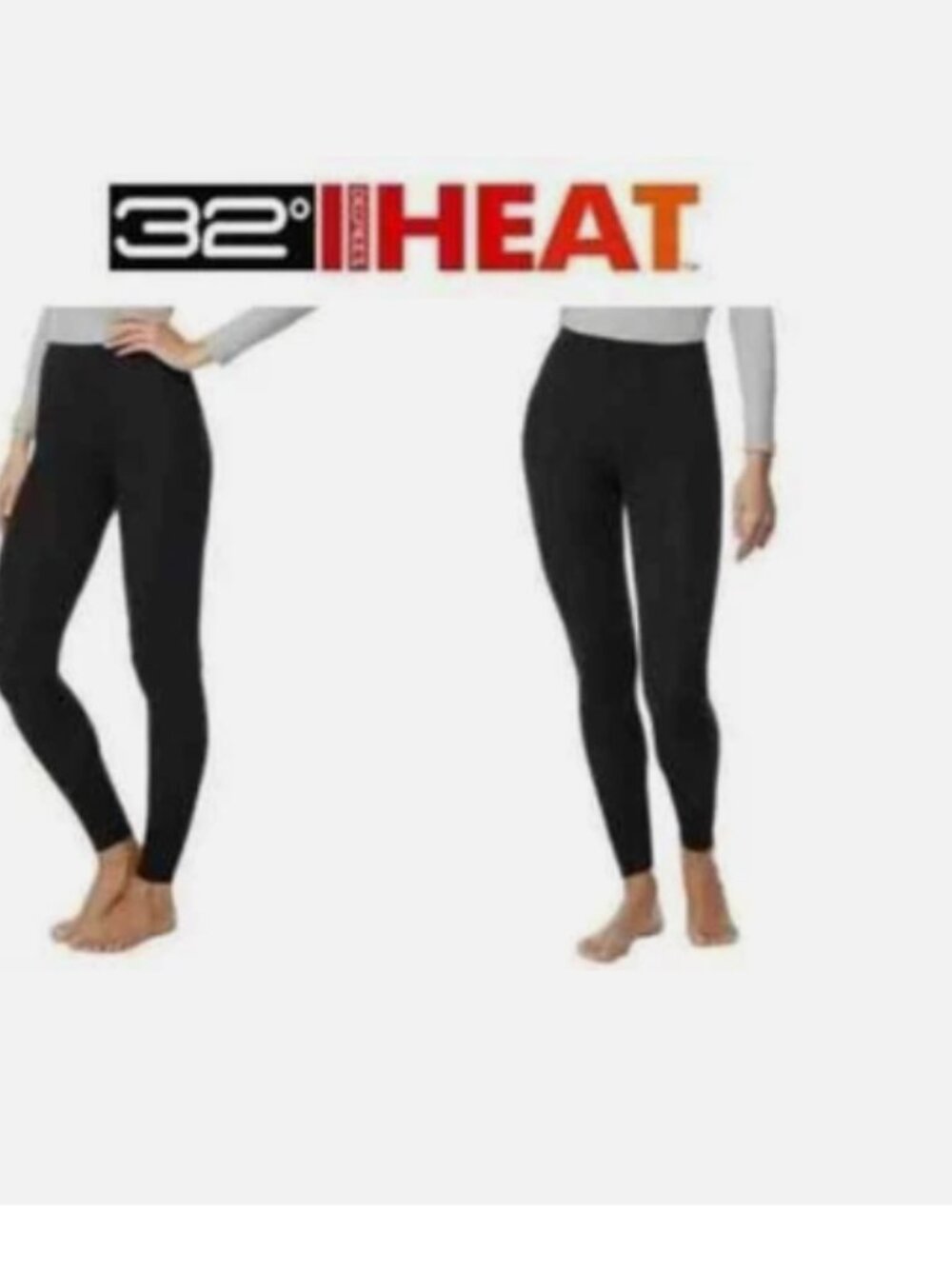 32 Degrees Ladies' Base Layer Heat Pants, 2-Pack - Picture 2 of 5